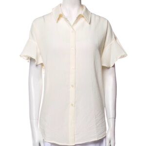 Max Mara Studio Cream Textured Blouse